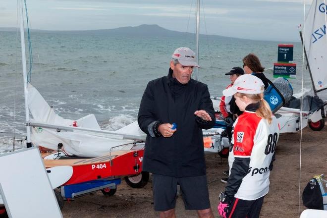 Russell Coutts with young sailors - O’pen BIC Murrays Bay Stack Winchamps 2016 © Murrays Bay S.C